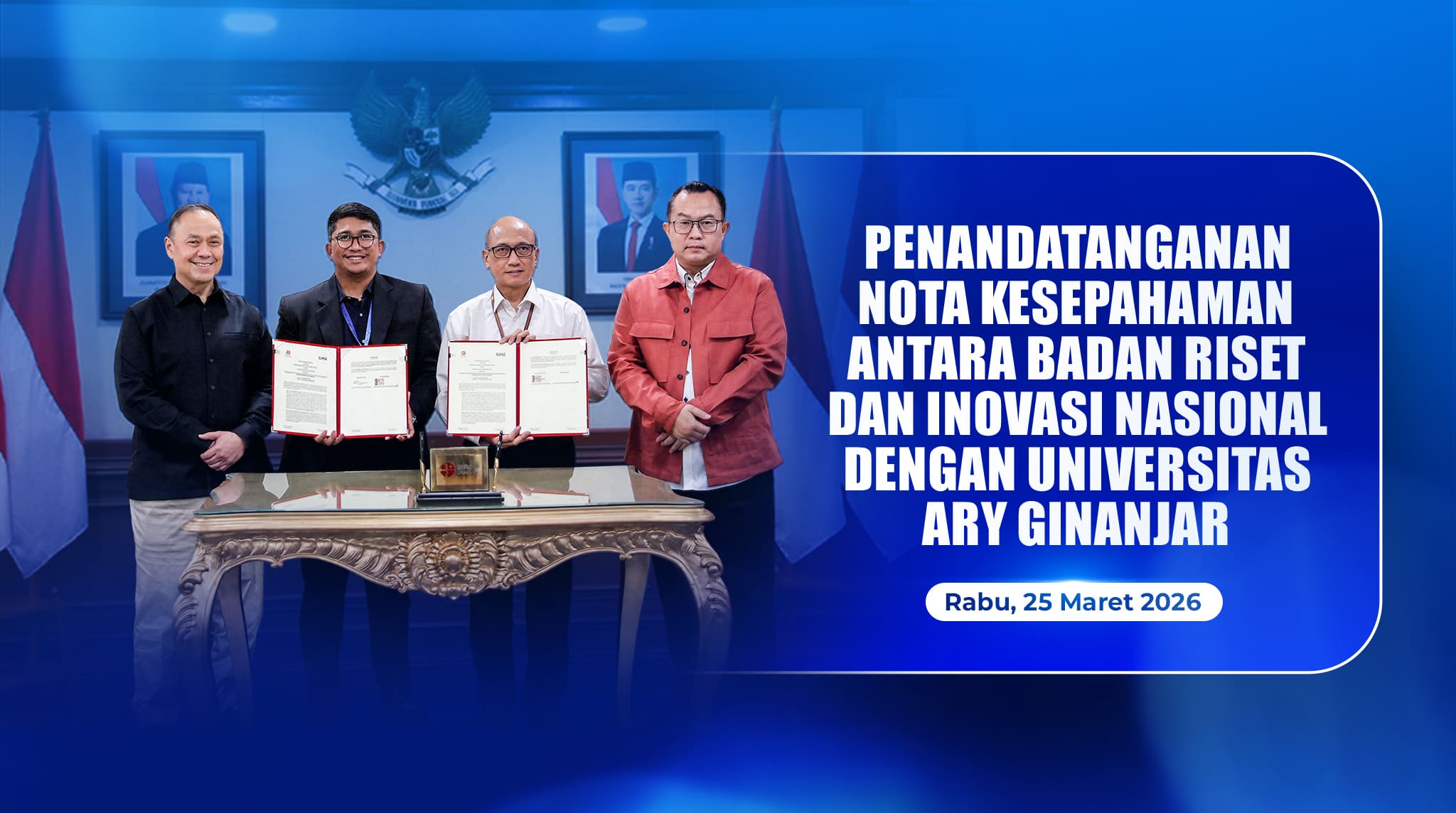 BRIN dan Universitas Ary Ginanjar Teken Kolaborasi Strategis untuk Perkuat Manajemen Talenta Riset Nasional